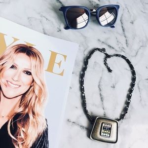 Bronze Jeweled Statement Necklace